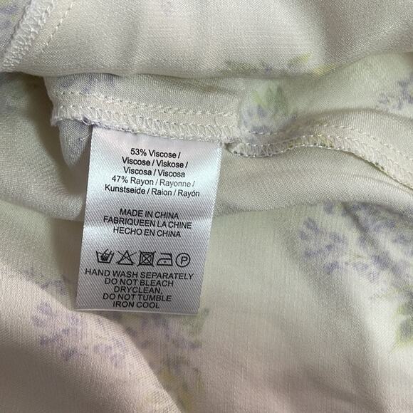 Sau Lee Gabby Floral White and Purple Slip Mini Dress Size 6 - Picture 8 of 8